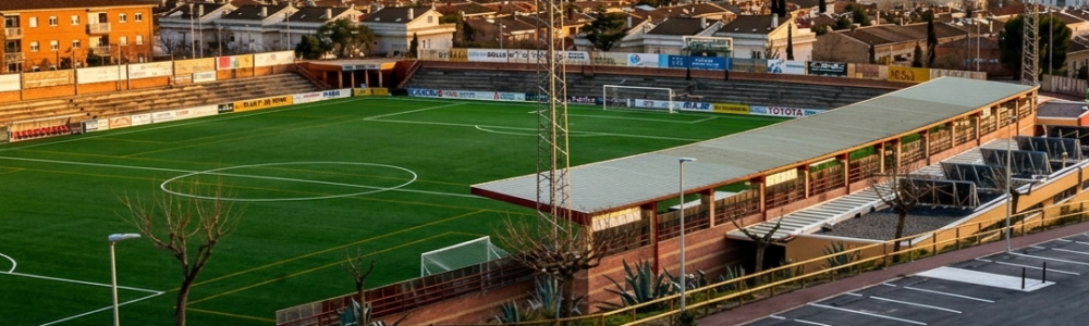 Campo de fútbol Les Comes 2 en Igualada durante su reforma integral